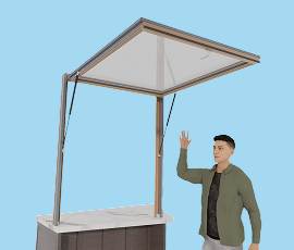 72x54 Gas Strut Awning Window – No Sill | OpenUp Windows