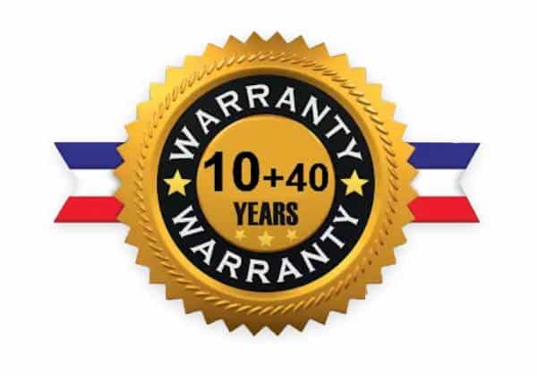 Graphic of 10+40 years warranty