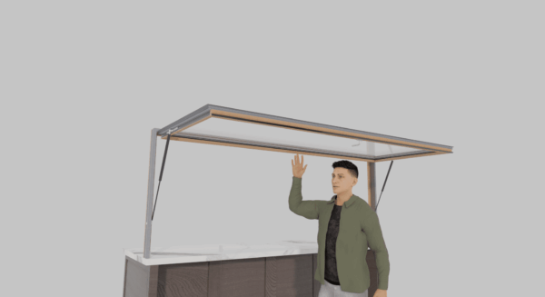 120 X 48 OpenUP Kitchen Pass Through Gas Strut Awning Window - NO Sill - Image 26