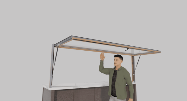 120 X 48 OpenUP Kitchen Pass Through Gas Strut Awning Window - NO Sill - Image 28