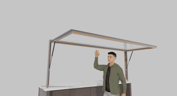 120 X 48 OpenUP Kitchen Pass Through Gas Strut Awning Window - NO Sill - Image 29