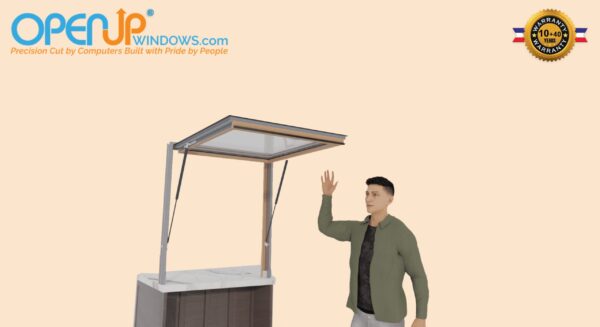 36 X 42 OpenUP Kitchen Pass Through Gas Strut Awning Window - NO Sill