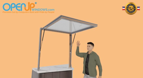 36 X 60 OpenUP Kitchen Pass Through Gas Strut Awning Window - NO Sill