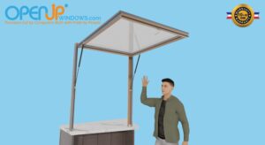 48 X 60 OpenUP Kitchen Pass Through Gas Strut Awning Window - NO Sill