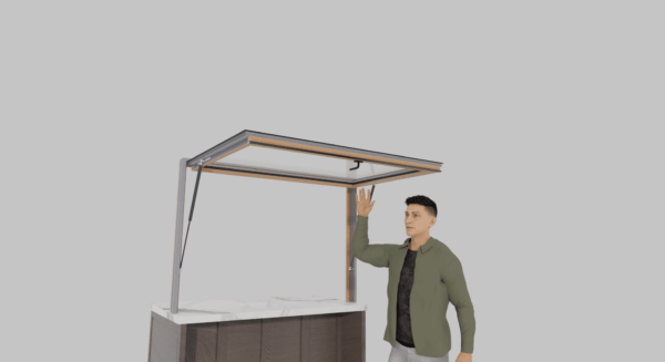 120 X 48 OpenUP Kitchen Pass Through Gas Strut Awning Window - NO Sill - Image 14