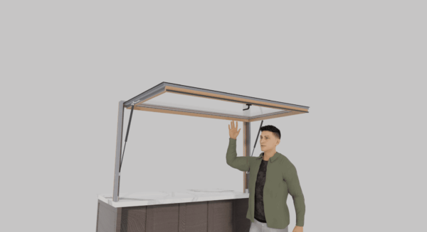 120 X 48 OpenUP Kitchen Pass Through Gas Strut Awning Window - NO Sill - Image 18