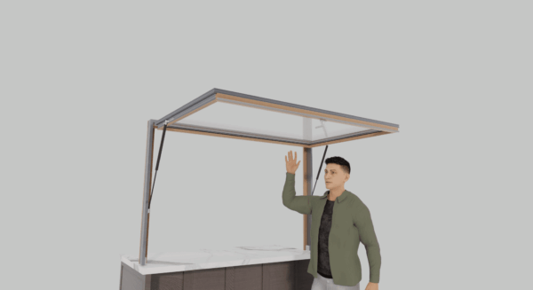 120 X 48 OpenUP Kitchen Pass Through Gas Strut Awning Window - NO Sill - Image 19