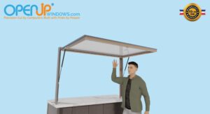 72 X 48 OpenUP Kitchen Pass Through Gas Strut Awning Window - NO Sill