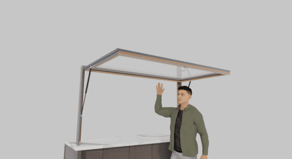 120 X 48 OpenUP Kitchen Pass Through Gas Strut Awning Window - NO Sill - Image 22