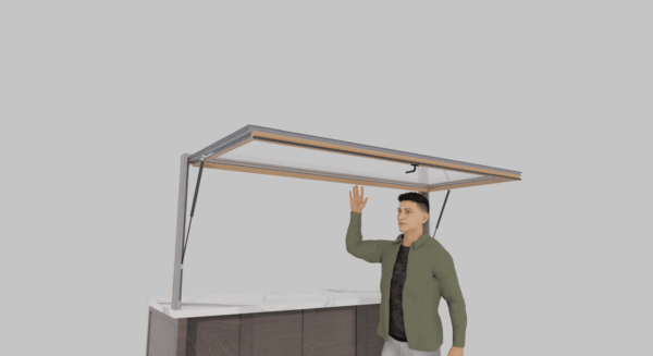 120 X 48 OpenUP Kitchen Pass Through Gas Strut Awning Window - NO Sill - Image 24