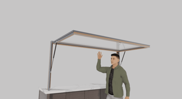 120 X 48 OpenUP Kitchen Pass Through Gas Strut Awning Window - NO Sill - Image 25