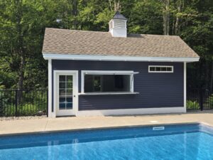 OpenUp Window gas strut window in pool house