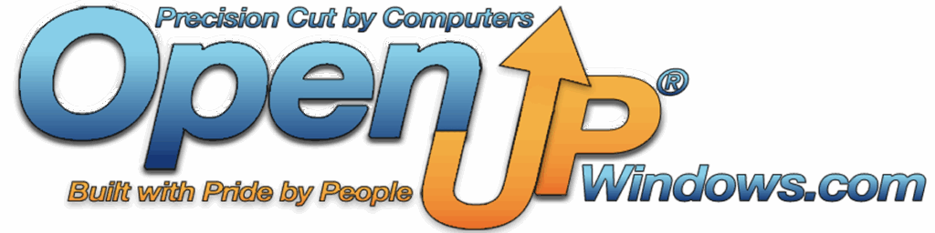 OpenUp Windows new logo for OpenUpWindows.com gas strut windows