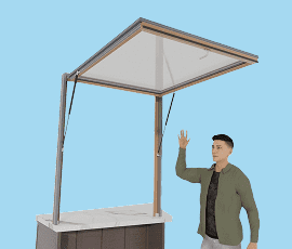 72x54 Gas Strut Awning Window – No Sill | OpenUp Windows